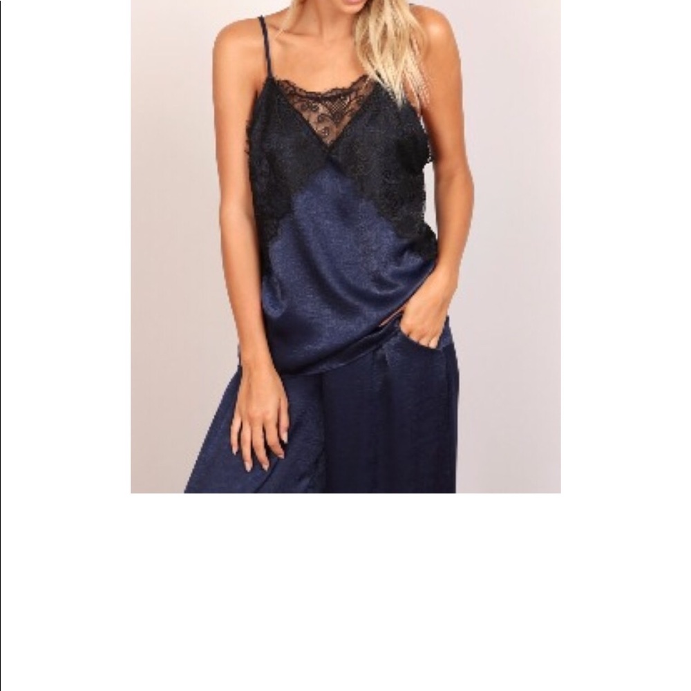 Laced Silky Tank